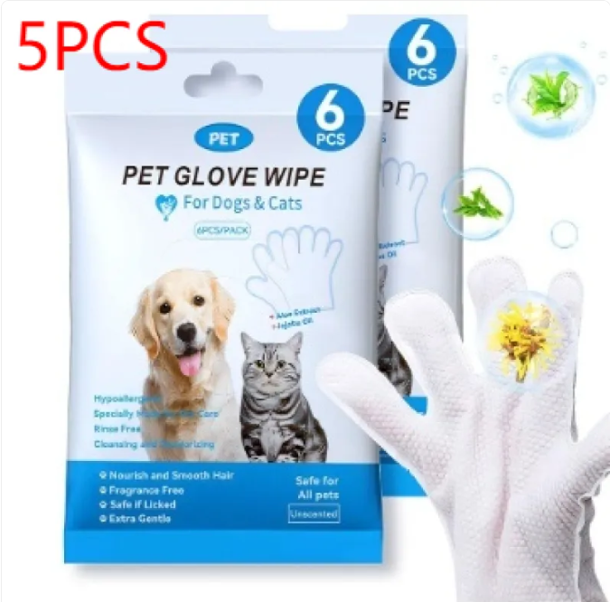 Pet Cleaning Gloves & Wipes - SkyeDragon Gifts