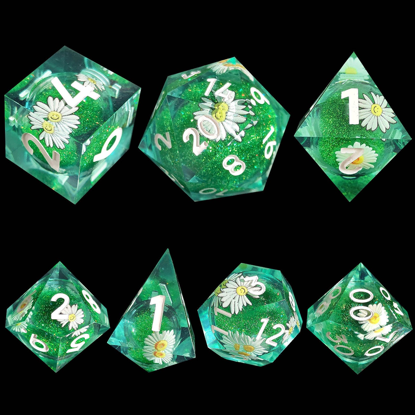 Resin Sand Flow Dice Liquid Core DND DungeonsDragons TRPG Board Game Dice Set Roleplaying Cthulhu - SkyeDragon Gifts