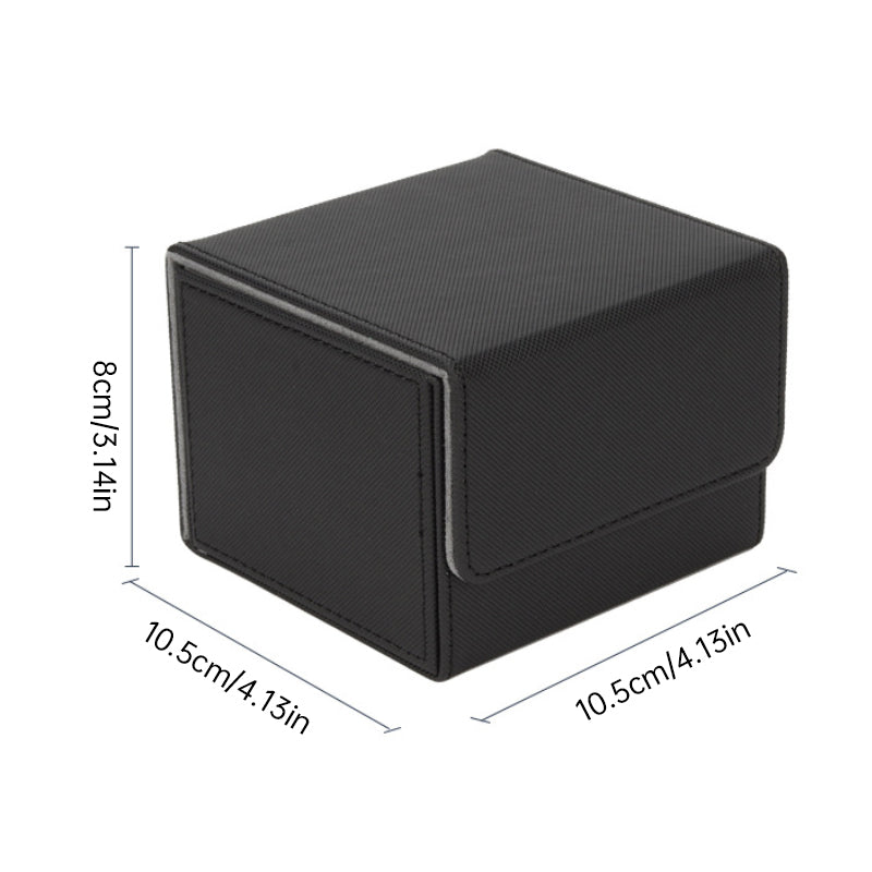 Magnetic Trading Card Storage Box - 100 Card Capacity (Sleeved), Waterproof & Stain Proof Collectors Case - SkyeDragon Gifts