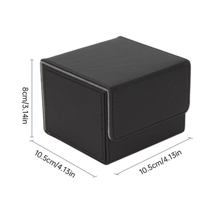 Magnetic Trading Card Storage Box - 100 Card Capacity (Sleeved), Waterproof & Stain Proof Collectors Case - SkyeDragon Gifts