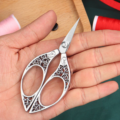 Retro Small Scissors Tailor Cutting Thread Head Tea Pointed Stainless Steel Office Dragon And Phoenix Handmade Special Gold Scissors - SkyeDragon Gifts