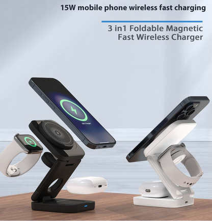 3 IN 1 FOLDABLE WIRELESS CHARGER - SkyeDragon Gifts