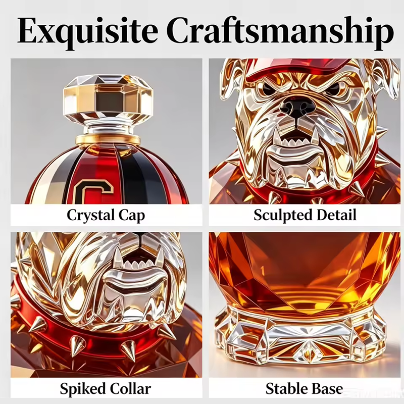 Creative Sculpture Glass Whiskey Decanter Pendulum Liquor Bottle for Home Bar
