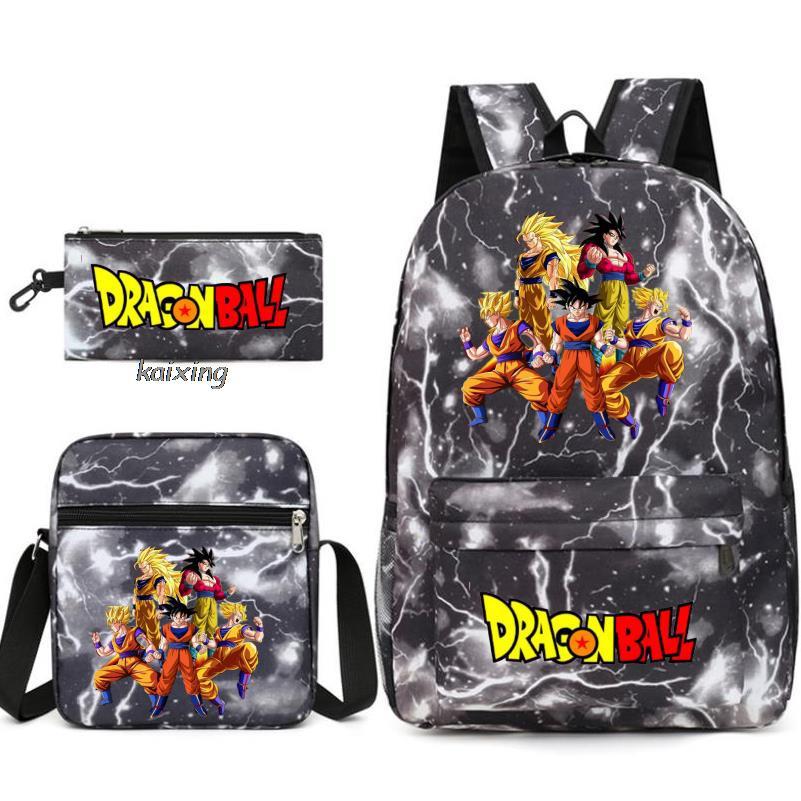 Youth Dragon Ball Backpack Student Shoulder Bag Travel Bag 3-Piece Set - SkyeDragon Gifts