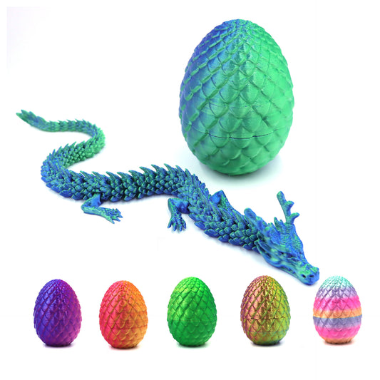 3D Printed Dragon Ornament Chinese Dragon Cross-border Dragon Egg 3D Printed Articulated Dragon Toy Figurine Gift Craft - SkyeDragon Gifts