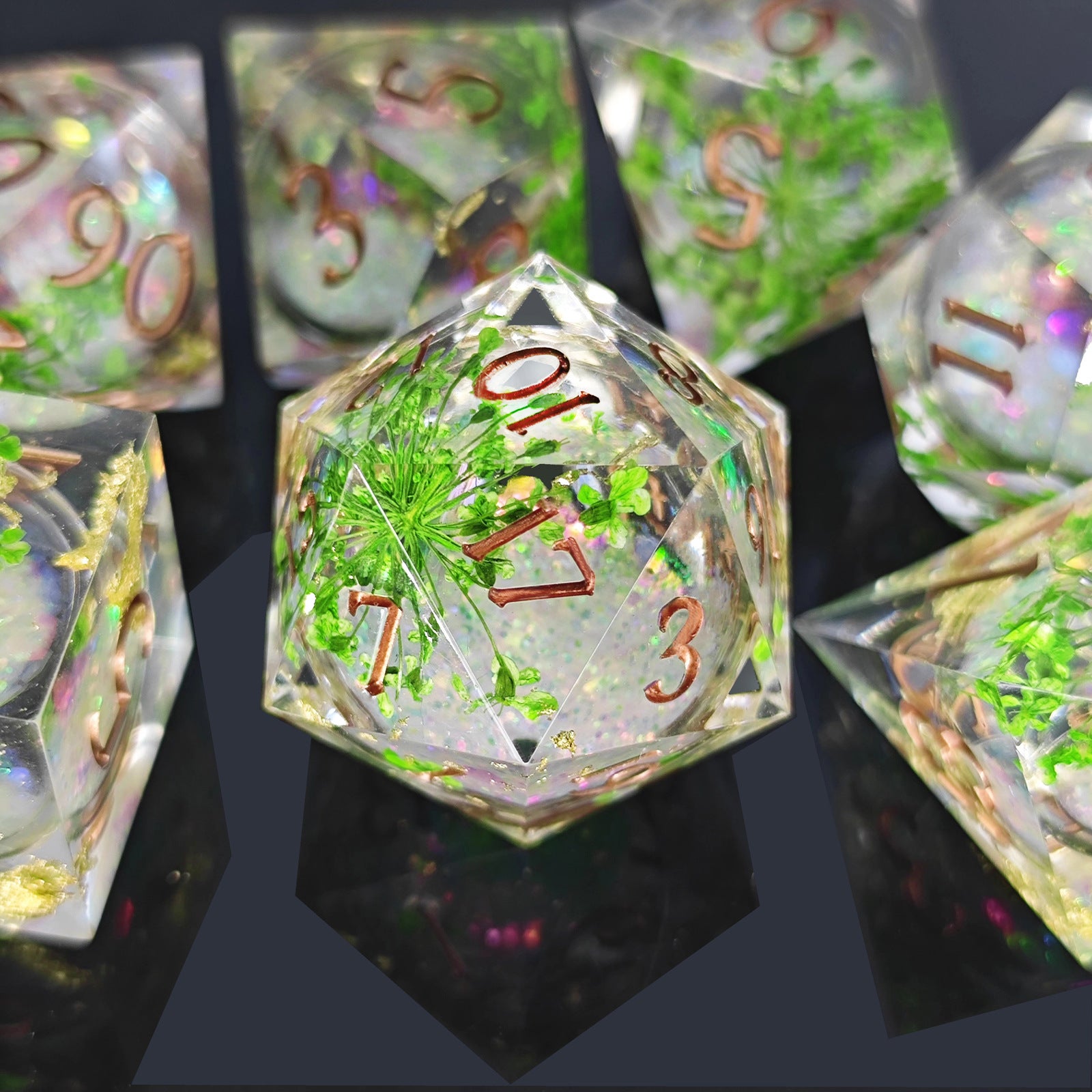 Resin Sand Flow Dice Liquid Role Playing DND Dungeons &amp; Dragons TRPG Multi-Face D - SkyeDragon Gifts