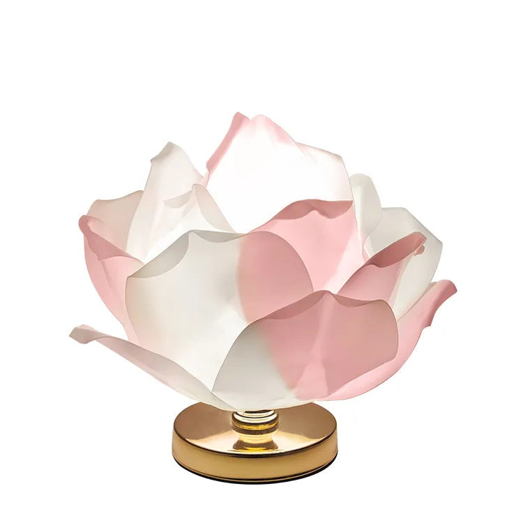 Creative Large Rose Flower Lamp Lotus Lamp for Girl's Bedroom, Romantic Atmosphere Wedding Decoration Bedside Table Lamp - SkyeDragon Gifts