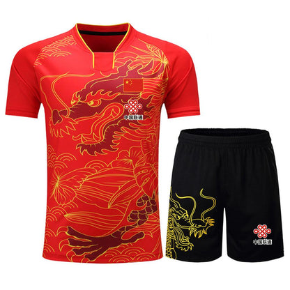 CHINA Dragon table tennis Jerseys Shorts Men / Women / Child , ping pong Jersey,Table tennis Shirt Sets table tennis shirts - SkyeDragon Gifts