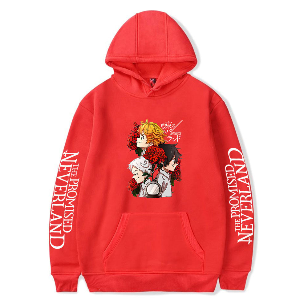 Agreed Fantasy World The Promised Neverland Hoodie Loose Hooded Sweatshirt - SkyeDragon Gifts