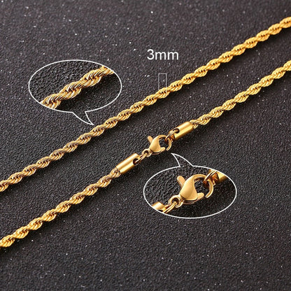 Twisted Rope Figaro Necklaces - SkyeDragon Gifts
