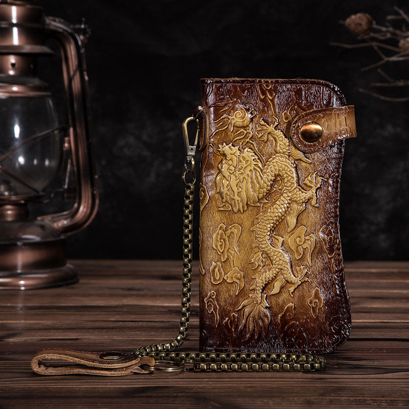 Genuine Leather Dragon-Tiger Wallet - SkyeDragon Gifts