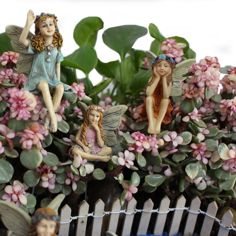 Fairy resin bonsai elf plugin decoration