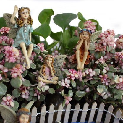Fairy resin bonsai elf plugin decoration