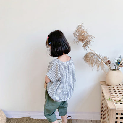 Children's cotton leprosy short sleeved shirt - SkyeDragon Gifts