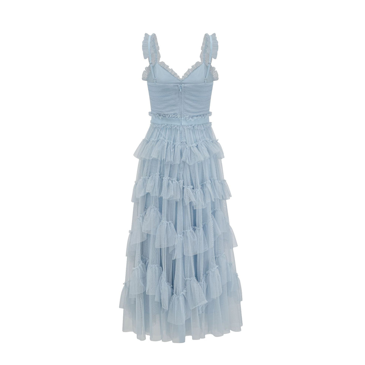Sweet and Cute Strapless Dress V-neck High Waist Tiered Skirt Lolita Fairy Dress