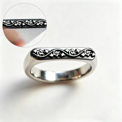 Delicate Lace Edge Metal Stamp | Jewelry Maker’s Hole Punch for Custom Ring & Bracelet Marking | Romantic Floral Texture Tool - SkyeDragon Gifts