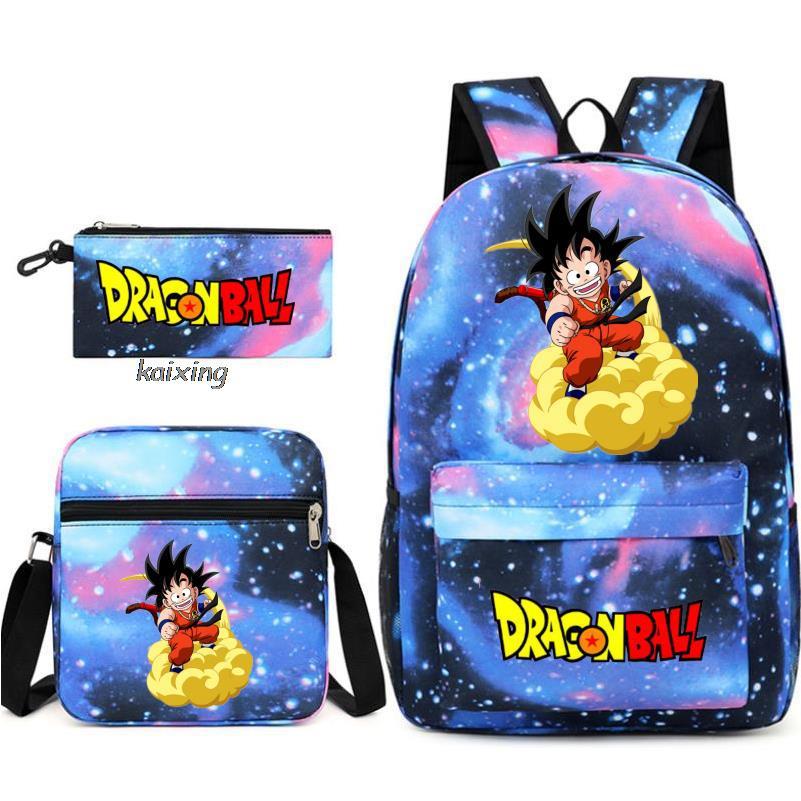 Youth Dragon Ball Backpack Student Shoulder Bag Travel Bag 3-Piece Set - SkyeDragon Gifts
