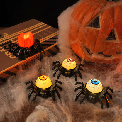 Halloween Spider LED Electronic Candle Light, Fake Spider Night Light, Party Horror Atmosphere Prop Lamp - SkyeDragon Gifts