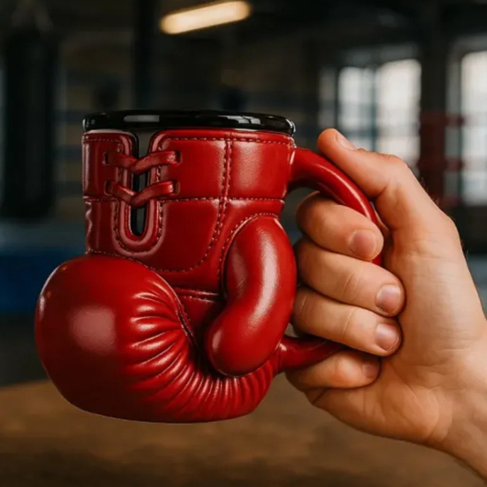 Boxing Glove Mug Stainless Steel Coffee Mug Retro Style for Boxing Enthusiasts - SkyeDragon Gifts