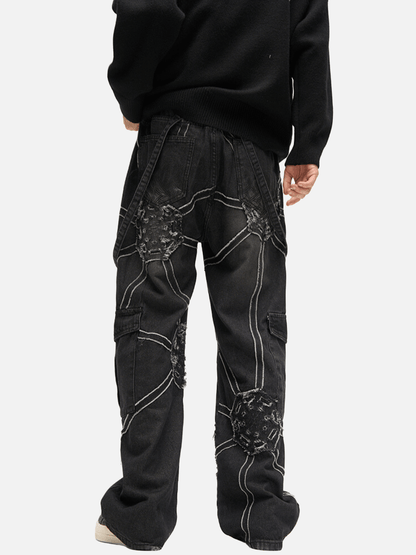 Spider Denim Pants - SkyeDragon Gifts