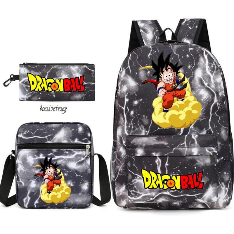 Youth Dragon Ball Backpack Student Shoulder Bag Travel Bag 3-Piece Set - SkyeDragon Gifts