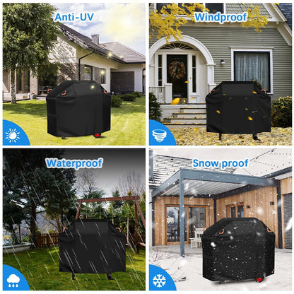 210D Waterproof BBQ Grill Cover, Heavy Duty Windproof Dustproof Cover for Gas, Charcoal, Electric Grills - SkyeDragon Gifts