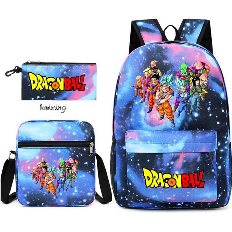 Youth Dragon Ball Backpack Student Shoulder Bag Travel Bag 3-Piece Set - SkyeDragon Gifts