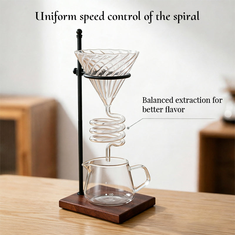 Spiral Cooling Pour Over Coffee Dripper Stand And Filter Holder