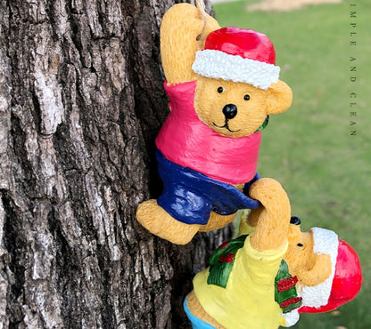 Christmas animal cartoon bear climbing rope decorations gifts outdoor pastoral courtyard crafts ornaments