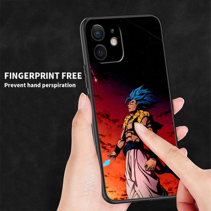 Japanese Art D-Dragon Ball Z For Apple iPhone 15 14 13 12 Pro Max Mini 11 Pro XS Max X XR 6 7 8 Plus SE 2020 Black Phone Case - SkyeDragon Gifts
