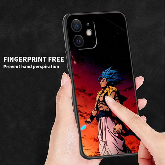 Japanese Art D-Dragon Ball Z For Apple iPhone 15 14 13 12 Pro Max Mini 11 Pro XS Max X XR 6 7 8 Plus SE 2020 Black Phone Case - SkyeDragon Gifts