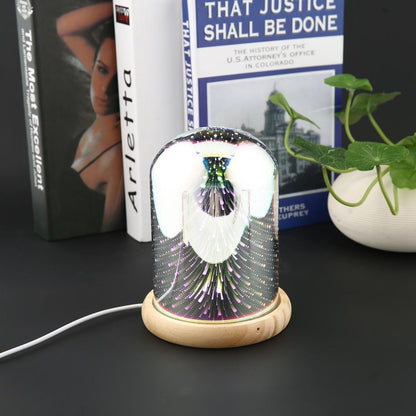 3D Night Light Magic Desk Table Lamp with Glass Cover LED USB Atmosphere Light 37D - SkyeDragon Gifts