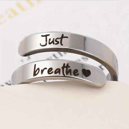 Silver Spiral Heart Ring