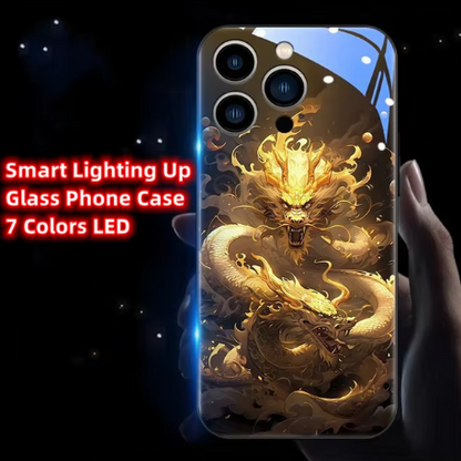 Applicable to China-Chic Zhaocai Dragon applicable to Apple glass phone case - SkyeDragon Gifts