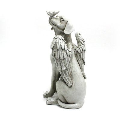 Angel Cat and Dog Resin Figurines Imitation Stone Home Decor