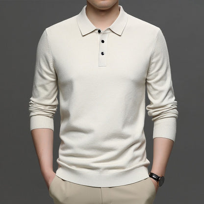 Men's Lapel Knit Pullover Sweater - SkyeDragon Gifts