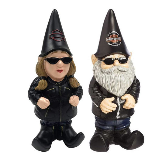 Outdoor Harley Davidson Motorcycle Men And Women Motorcyclists Dwarf Resin Ornaments Garden Decoration Crafts
