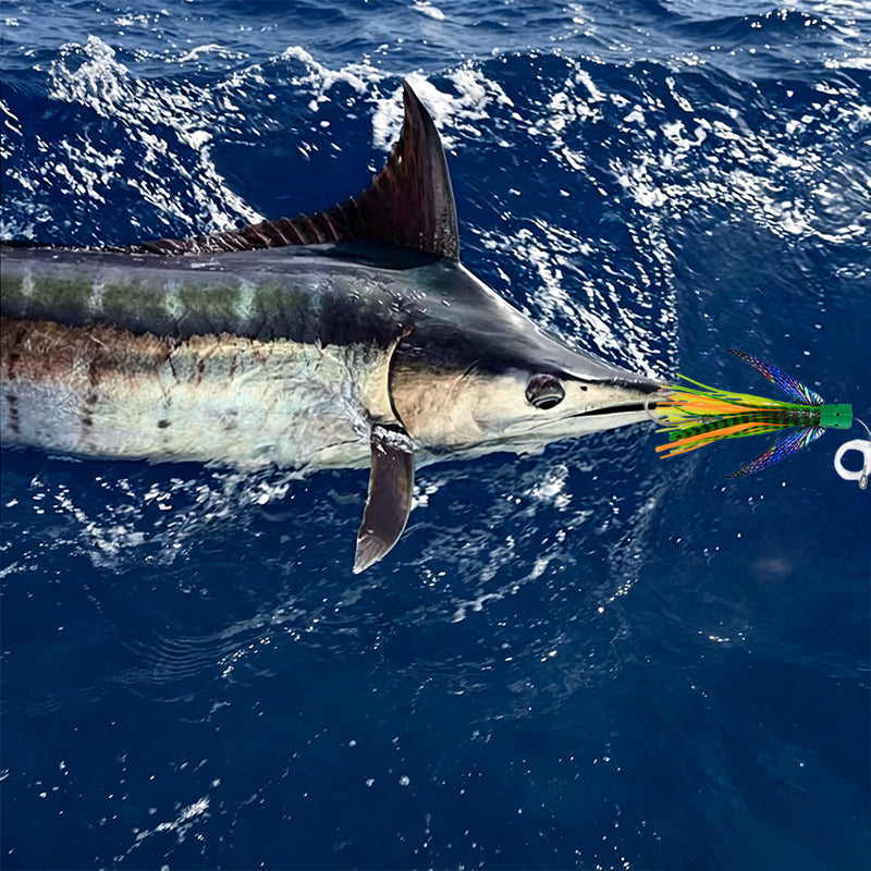 Squid Shape Trolling Lure – 225mm 77g Large Soft Fishing Bait, Deep Sea Boat Trolling Jig for Tuna & Pelagic Species - SkyeDragon Gifts
