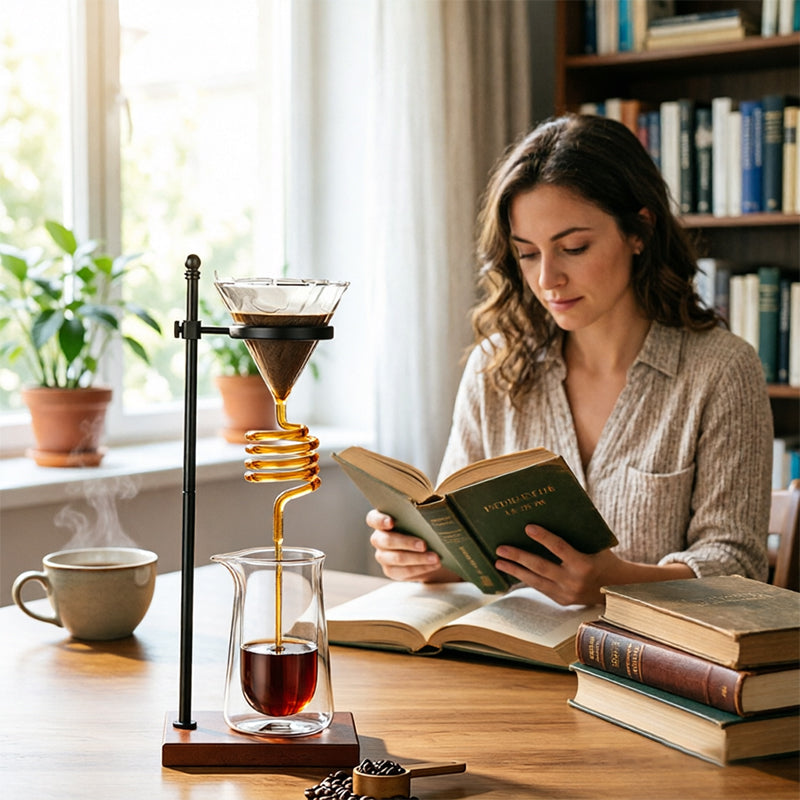 Spiral Cooling Pour Over Coffee Dripper Stand And Filter Holder