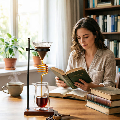 Spiral Cooling Pour Over Coffee Dripper Stand And Filter Holder