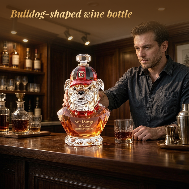 Creative Sculpture Glass Whiskey Decanter Pendulum Liquor Bottle for Home Bar