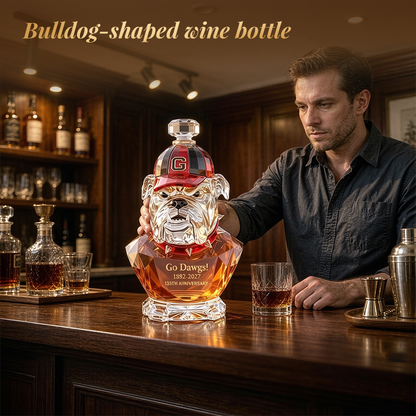 Creative Sculpture Glass Whiskey Decanter Pendulum Liquor Bottle for Home Bar