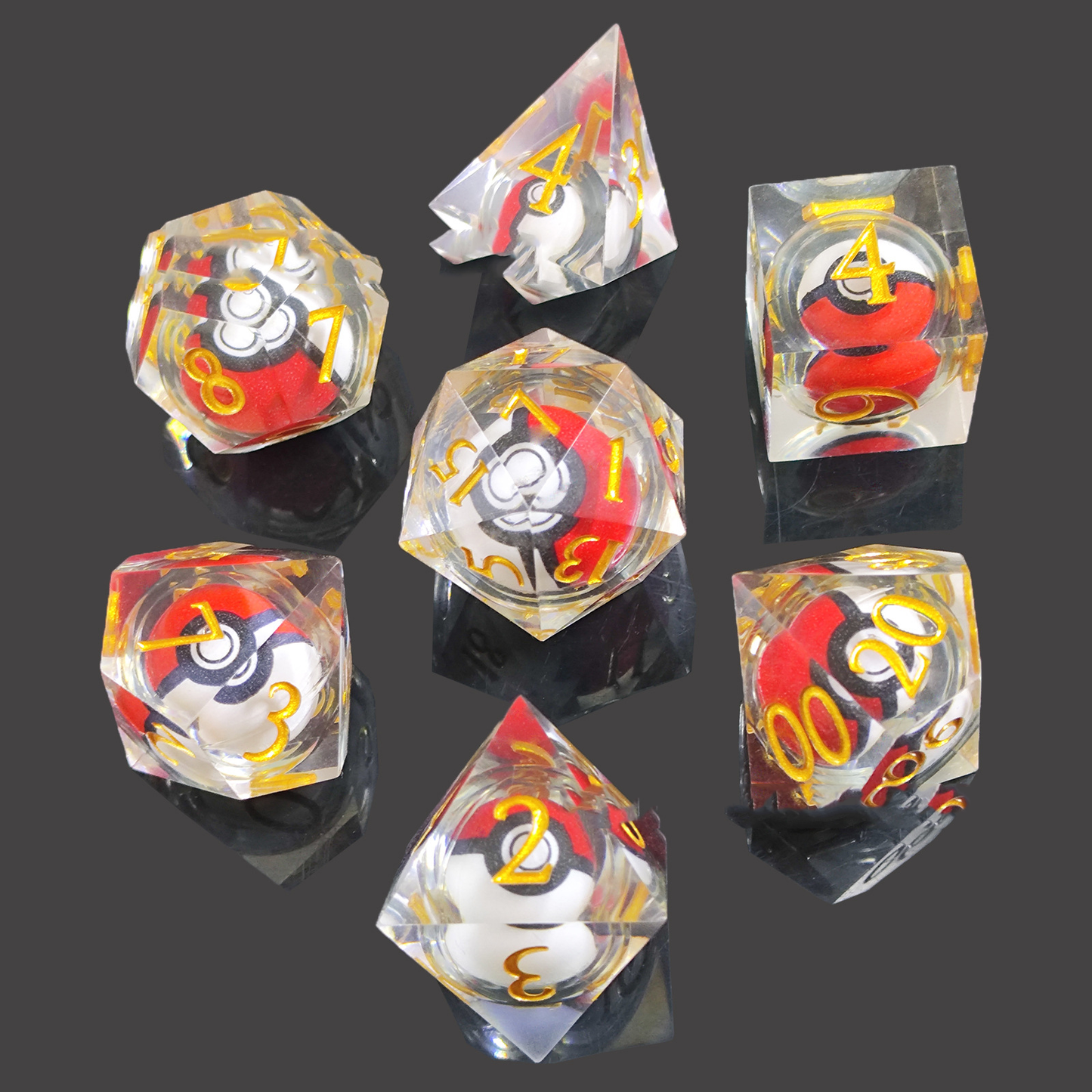 DND Dice Treasure Kemeng Resin Dice New Dragon and Dungeon Running Group 7-piece Set Cthulhu - SkyeDragon Gifts