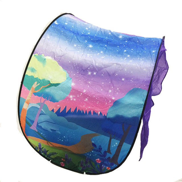 Toys Baby Pop Up Bed Tent Fantasy Cartoon Snowy Foldable Playhouse Comforting Sleeping Toys for Kids - SkyeDragon Gifts