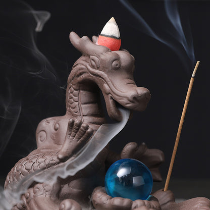 Back Flow Incense Burner Creative Home Decoration Purple Sand Crafts