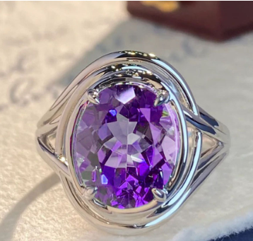 Amethyst Fashion Ring for Women - SkyeDragon Gifts