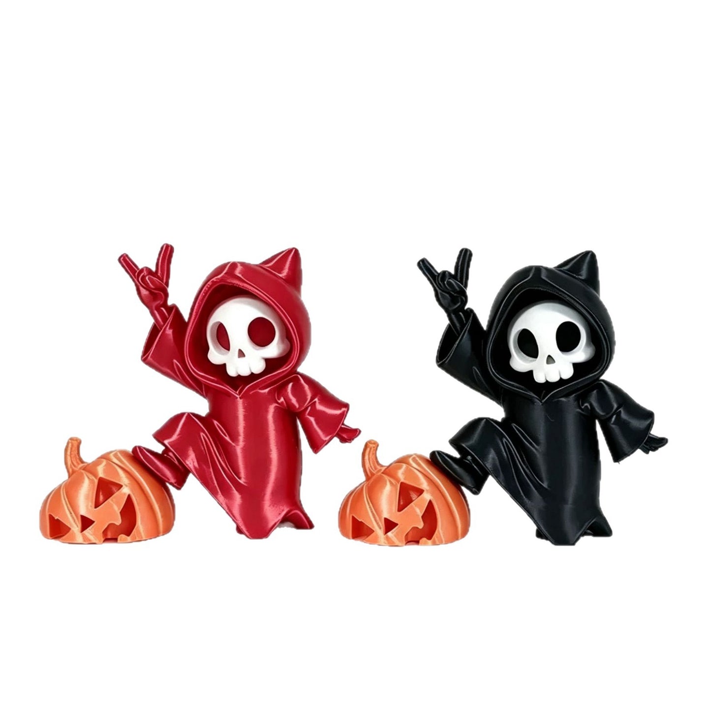 3D Printed Halloween Pumpkin Reaper Flat Car Interior Decoration Hanging Ornament Home Creative Decor Item