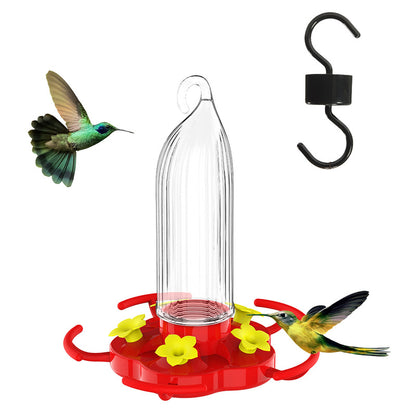 8 Oz Glass Hummingbird Feeder with Ant Moat and Bee Guards for Gardens
