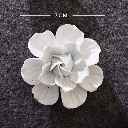 Ceramic 3D Wall Flowers - Hand-Painted Peony, Rose & Camellia Wall Decor for Wedding & Gift - SkyeDragon Gifts