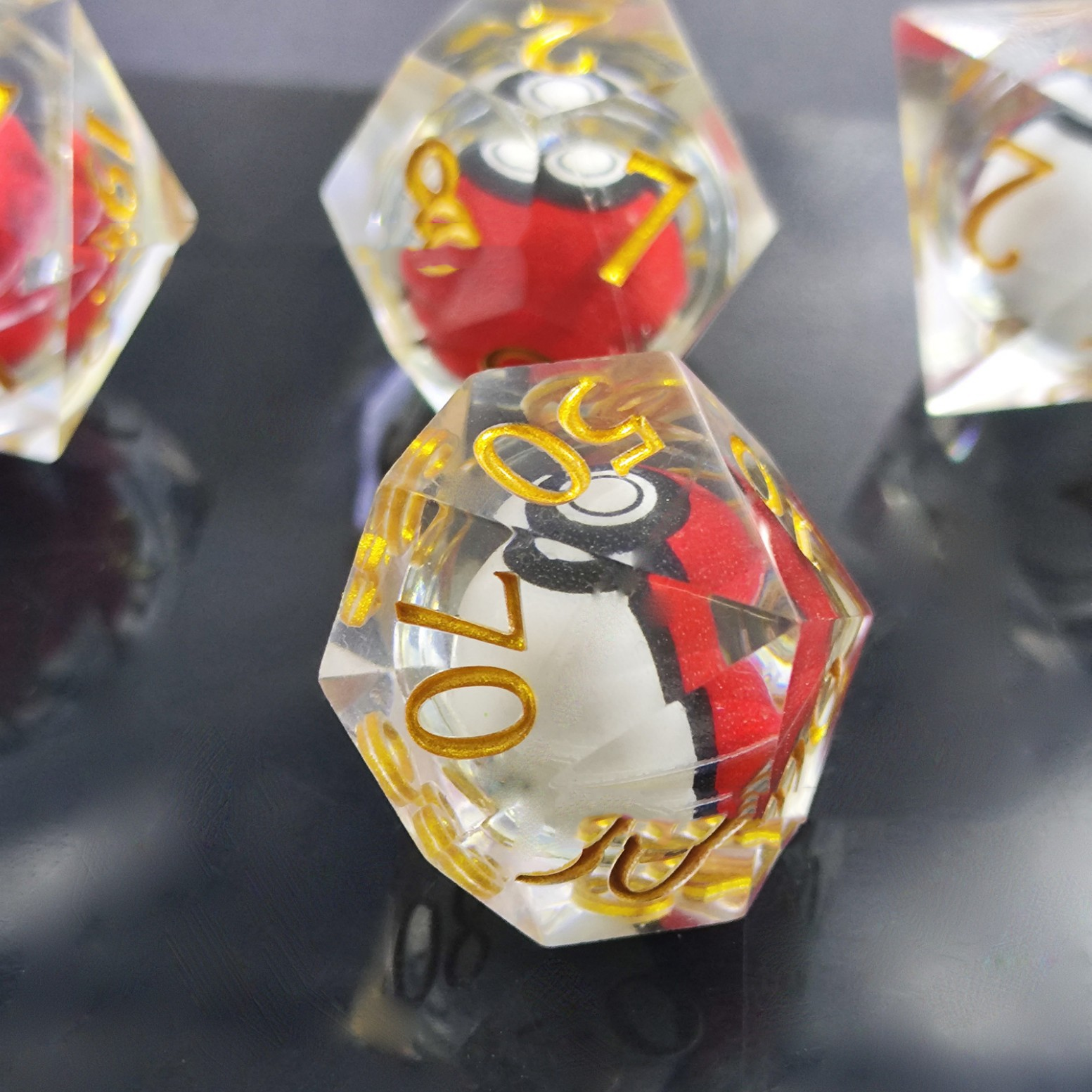 DND Dice Treasure Kemeng Resin Dice New Dragon and Dungeon Running Group 7-piece Set Cthulhu - SkyeDragon Gifts
